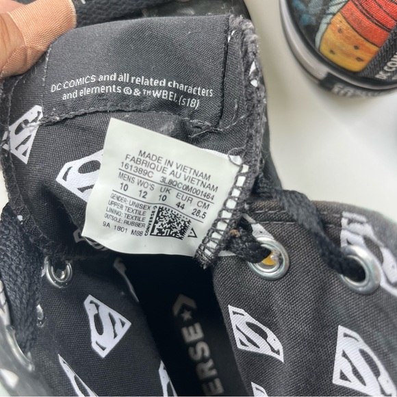 Converse DC Comics Rebirth Superman Hi Tops All Star Unisex Mens 10 Women's 12 - Picture 2 of 7